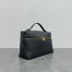 Loro Piana Extra Pocket Pouch L27 in Navy Blue Grained Leather