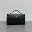 Loro Piana Extra Pocket Pouch L27 in Black Grained Leather