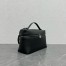 Loro Piana Extra Pocket Pouch L27 in Black Grained Leather