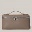 Loro Piana Extra Pocket Pouch L27 in Taupe Grained Leather