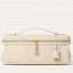 Loro Piana Extra Softy L33 Bag in White Grained Leather