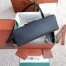 Loro Piana Extra Bag L27 in Navy Blue Textured Calfskin