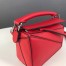 Loewe Mini Puzzle Bag In Red Calfskin Leather