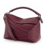 Loewe Large Puzzle Bag In Bordeaux Calfskin