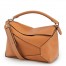 Loewe Large Puzzle Bag In Tan Calfskin