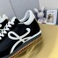 Loewe Women's Flow Runner Sneakers in Black Nylon and Suede