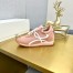 Loewe Women's Flow Runner Sneakers in Powder Nylon and Suede