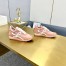 Loewe Women's Flow Runner Sneakers in Powder Nylon and Suede
