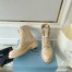 Prada Ankle Boots in Beige Brushed Leather and Re-Nylon