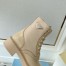 Prada Ankle Boots in Beige Brushed Leather and Re-Nylon