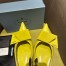 Prada Slingback Pumps 45mm in Yellow Brushed Leather