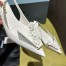 Prada Pumps 45mm in White Leather with Floral Appliques