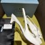 Prada Pumps 45mm in White Leather with Floral Appliques
