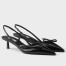 Prada Slingback Pumps 45mm in Black Patent Leather