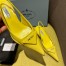 Prada Slingback Pumps in Yellow Padded Leather