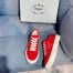 Prada Red Gabardine Fabric Sneakers