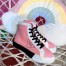 Prada Pink/White Gabardine High-top Sneakers