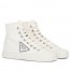 Prada White Cotton Canvas High-top Sneakers