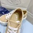 Prada Double Wheel Sneakers In Beige Nylon Gabardine 