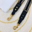 Dior Black Embroidery Adjustable Shoulder Strap