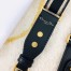 Dior Black Embroidery Adjustable Shoulder Strap