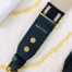 Dior Black Embroidery Adjustable Shoulder Strap