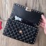 Valentino Rockstud Spike Chain Clutch In Black Lambskin