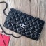 Valentino Rockstud Spike Chain Clutch In Crinkled Lambskin