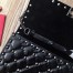 Valentino Rockstud Spike Chain Clutch In Crinkled Lambskin