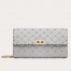 Valentino Rockstud Spike Chain Clutch In Pastel Gray Lambskin