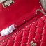 Valentino Rockstud Spike Chain Clutch In Red Lambskin