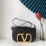 Valentino Supervee Crossbody Bag In Black Leather