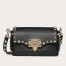 Valentino Mini Rockstud Crossbody Bag In Black Calfskin