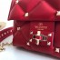 Valentino Mini Candystud Crossbody Bag In Red Lambskin