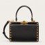 Valentino Rockstud Alcove Box Bag In Black Calfskin