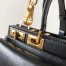 Valentino Rockstud Alcove Medium Top Handle Bag In Black Calfskin