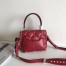 Valentino Candystud Mini Handbag In Red Lambskin