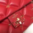 Valentino Garavani Red Quilted Candystud Top Handle Bag