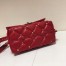 Valentino Garavani Red Quilted Candystud Top Handle Bag