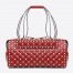 Valentino Garavani Red Free Rockstud Spike Duffle Bag