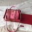 Valentino Small Roman Stud Top Handle Bag In Flamingo Nappa