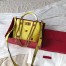 Valentino Small Roman Stud Top Handle Bag In Yellow Nappa