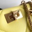 Valentino Small Roman Stud Top Handle Bag In Yellow Nappa