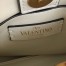 Valentino Small Roman Stud Top Handle Bag In White Nappa