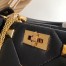 Valentino Roman Stud Top Handle Bag In Black Nappa