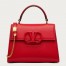 Valentino Small Vsling Handbag In Red Grainy Calfskin