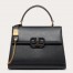 Valentino Vsling Handbag In Black Grainy Calfskin