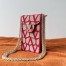 Valentino Loco Phone Case in Red Toile Iconographe with Chain