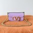 Valentino Small Loco Shoulder Bag in Wisteria Calfskin