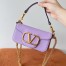 Valentino Small Loco Shoulder Bag in Wisteria Calfskin